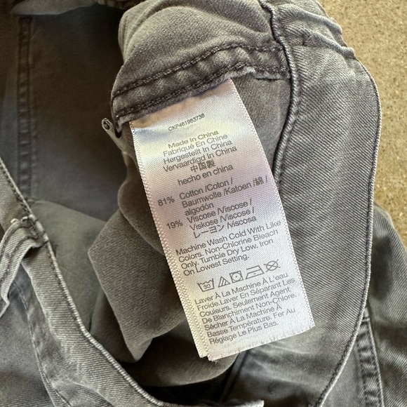 Madewell Griff Pull On Tapered Fatigue Cargo Pants Coal Size 32 - Picture 8 of 10